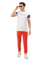 MENS COTTON RICH LYCRA GRAPHIC HALF SLEEVE CREW NECK T-SHIRTS
