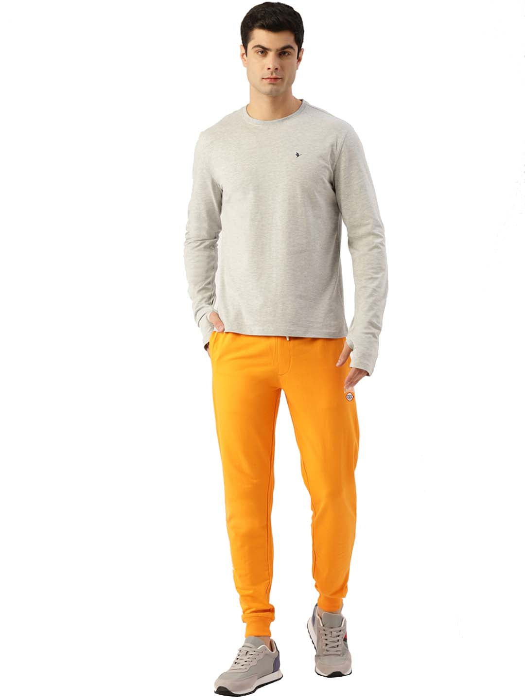 MENS COTTON RICH SOLID FULL SLEEVE CREW NECK T-SHIRTS