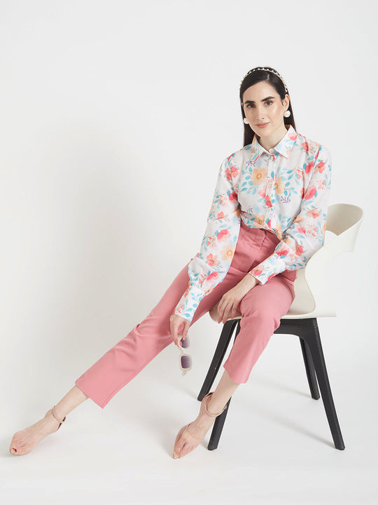 Premium Muslin Digital Print Puff Sleeve Shirt