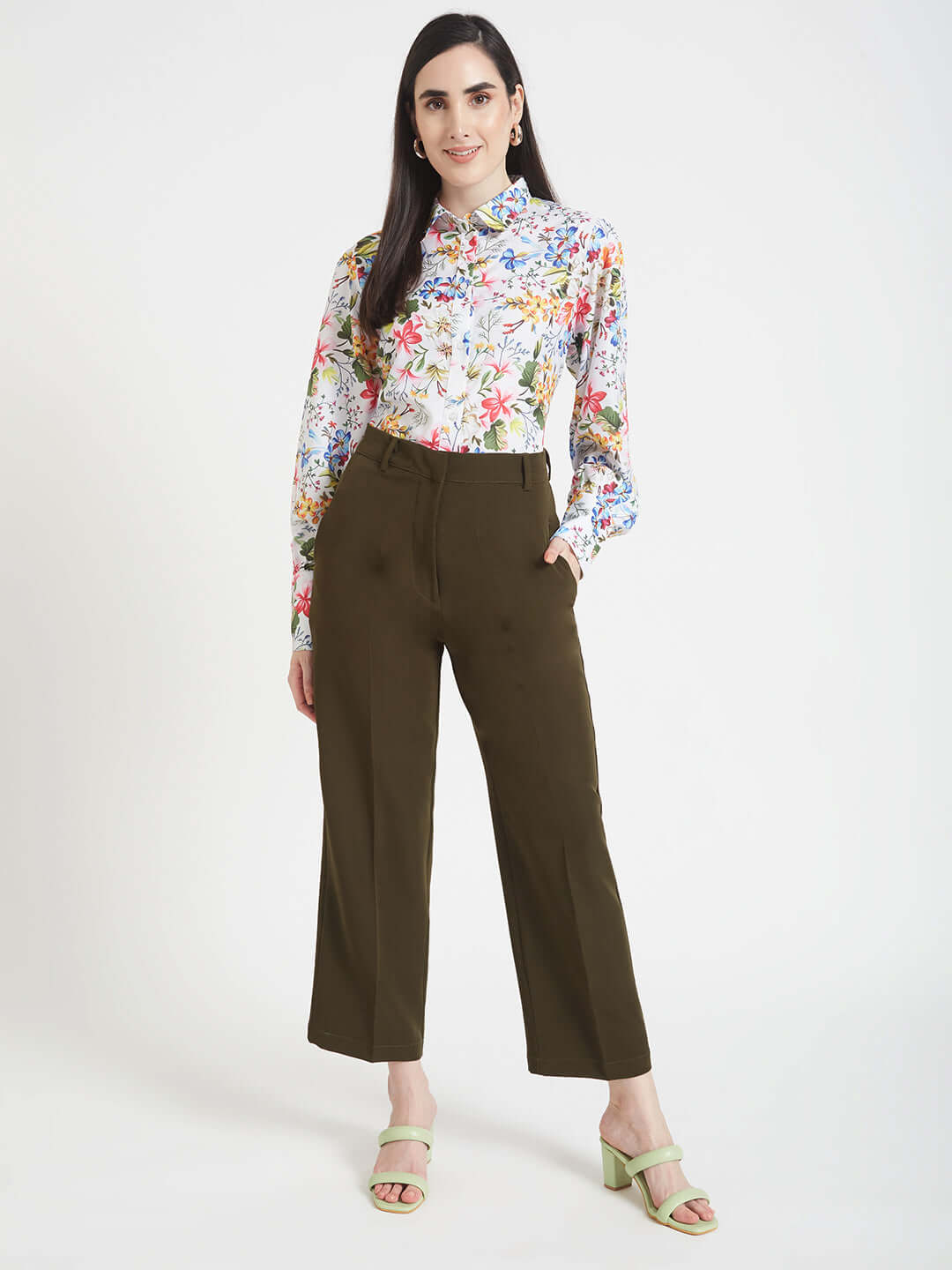 Premium Micro Digital Print Puff Sleeve Shirt