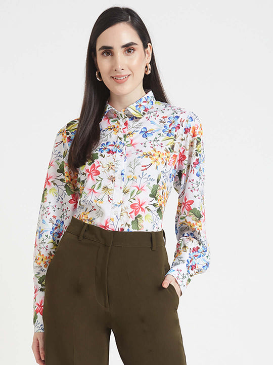 Premium Micro Digital Print Puff Sleeve Shirt