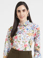 Premium Micro Digital Print Puff Sleeve Shirt