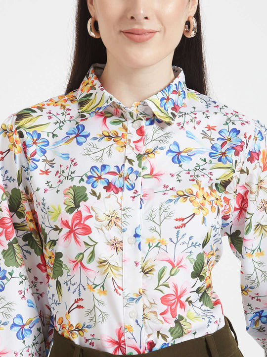 Premium Micro Digital Print Puff Sleeve Shirt