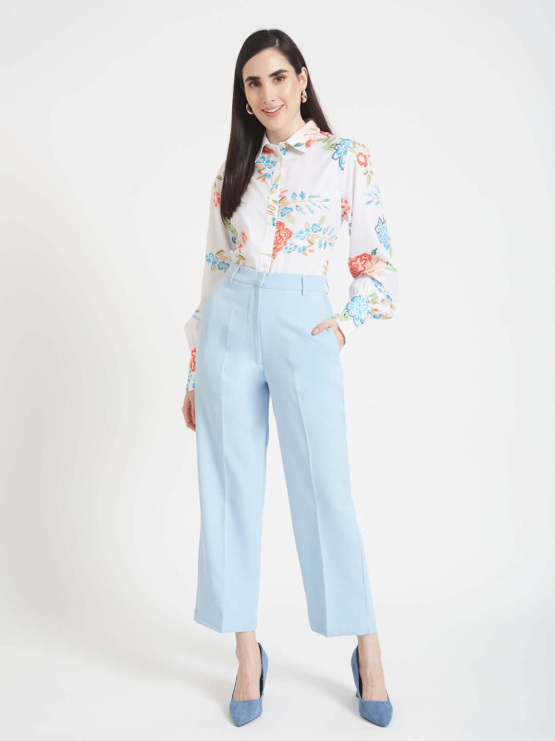 Premium Micro Digital Print Puff Sleeve Shirt