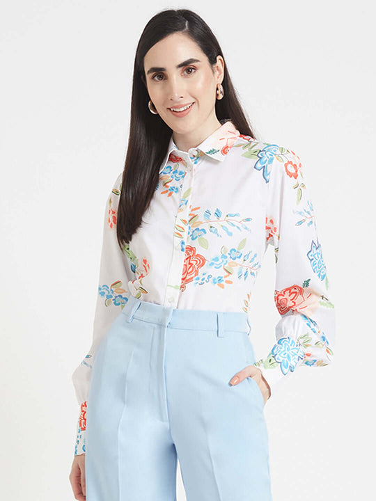 Premium Micro Digital Print Puff Sleeve Shirt