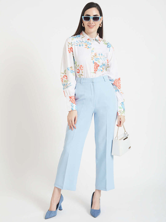 Premium Micro Digital Print Puff Sleeve Shirt