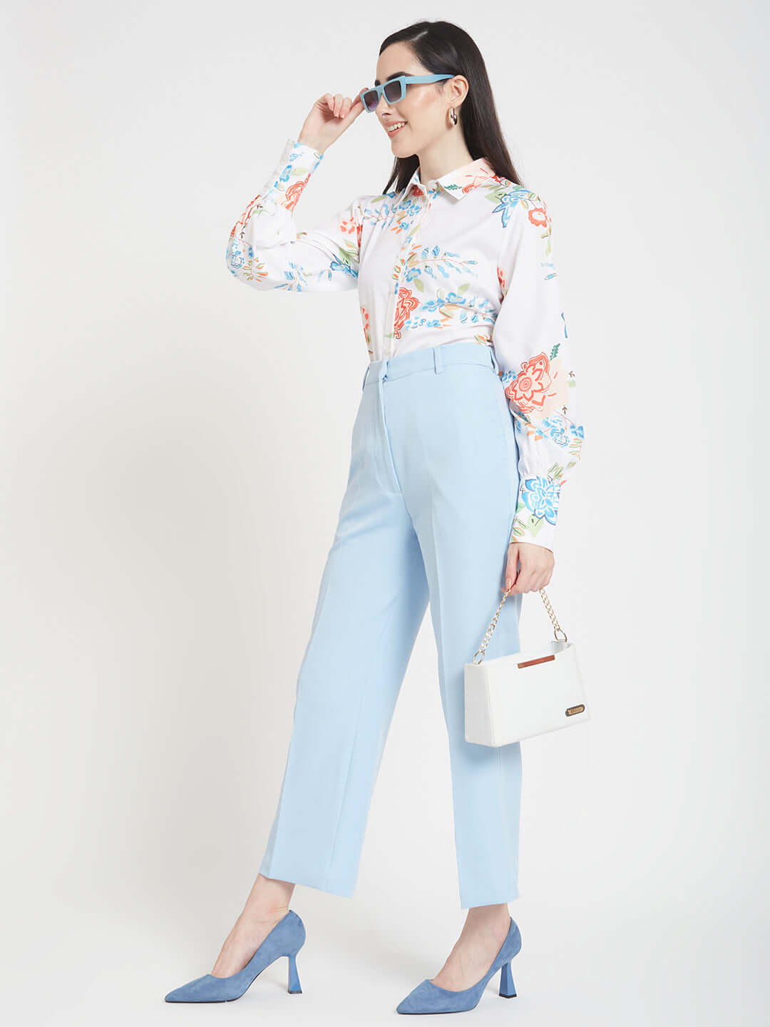 Premium Micro Digital Print Puff Sleeve Shirt