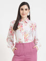 Premium Muslin Digital Print Puff Sleeve Shirt
