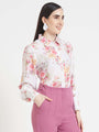 Premium Muslin Digital Print Puff Sleeve Shirt
