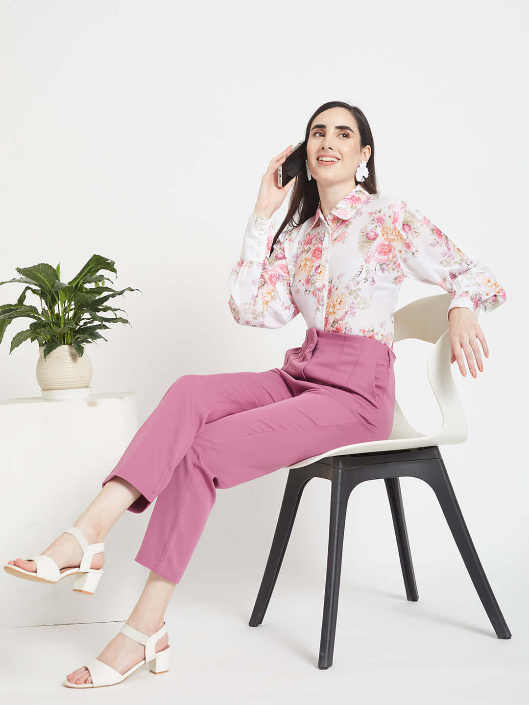 Premium Muslin Digital Print Puff Sleeve Shirt