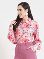 Premium American Crepe Digital Print Puff Sleeve Shirt