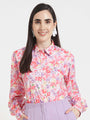Premium Micro Digital Print Puff Sleeve Shirt