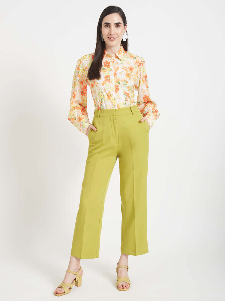 Premium American Crepe Digital Print Puff Sleeve Shirt