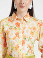 Premium American Crepe Digital Print Puff Sleeve Shirt