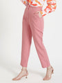 Women'S Luxury Banana Crepe French Rose Skin Fit Multi Pleated Trouser