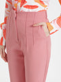 Women'S Luxury Banana Crepe French Rose Skin Fit Multi Pleated Trouser