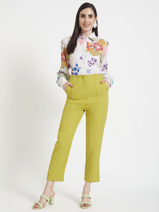 Premium Micro Digital Print Puff Sleeve Shirt