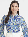 Premium Muslin Digital Print Puff Sleeve Shirt