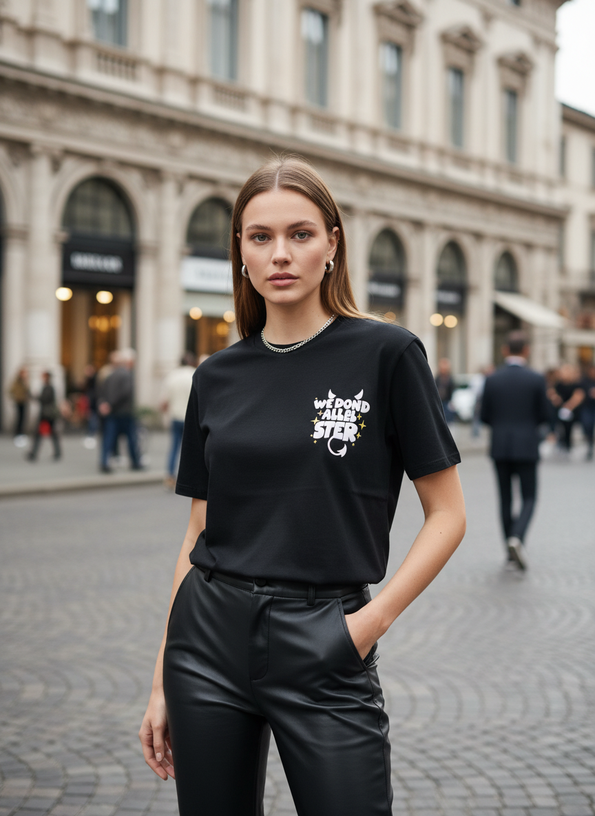 Women's Black Oversized T-Shirt