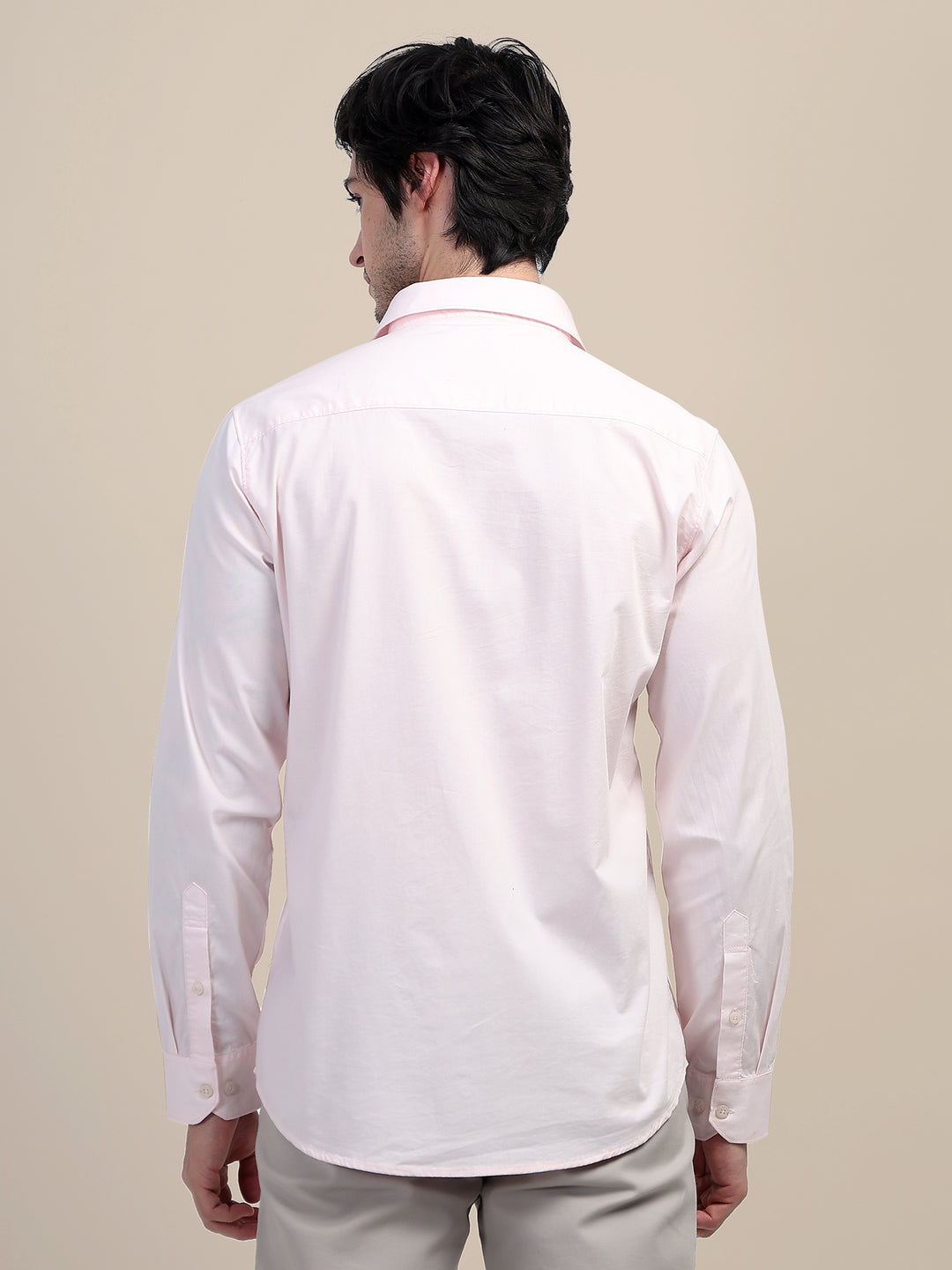 Pink Shirt With Premium Cotton Lycra