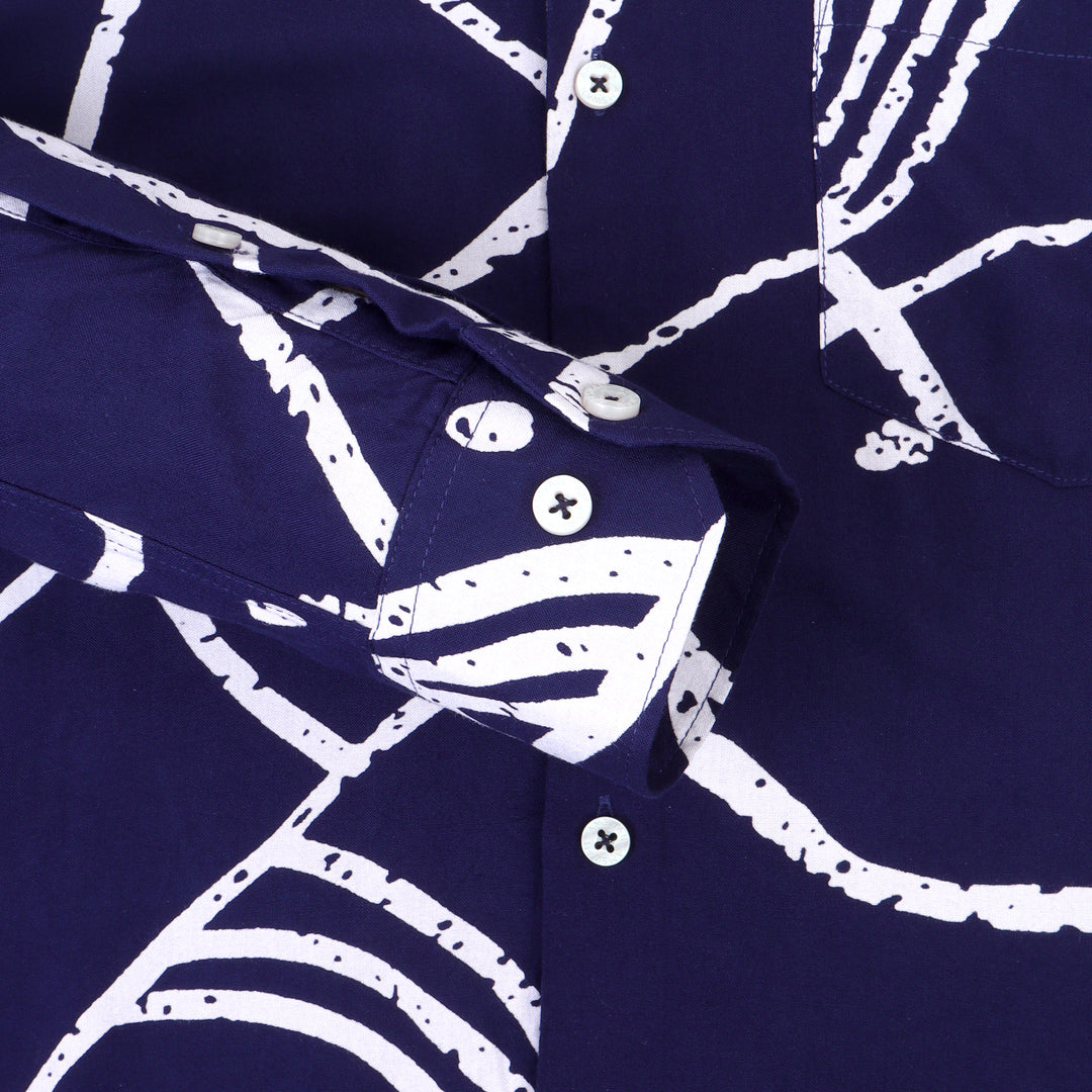 Men'S Premium Rayon Shirt With Abstract Print