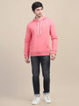 AMSWAN MEN'S PINK STYLISH AND COMFORT FIT HOODIE