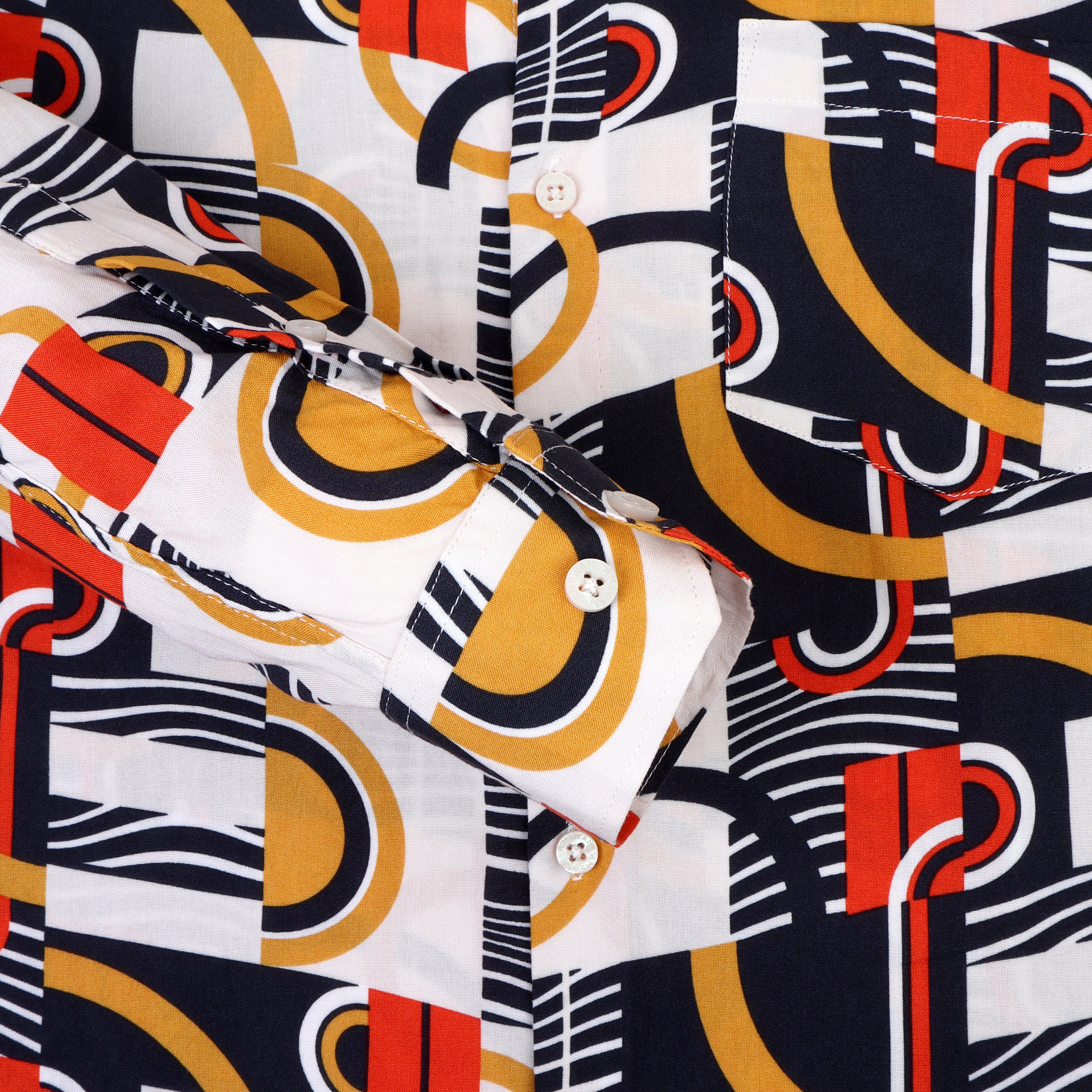 Smart Fit Abstract Printed Men'S Premium Rayon Shirt