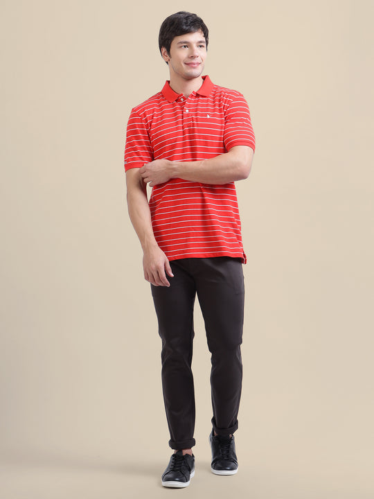 Black Casual Trousers Solid Cotton Lycra Smart Fit