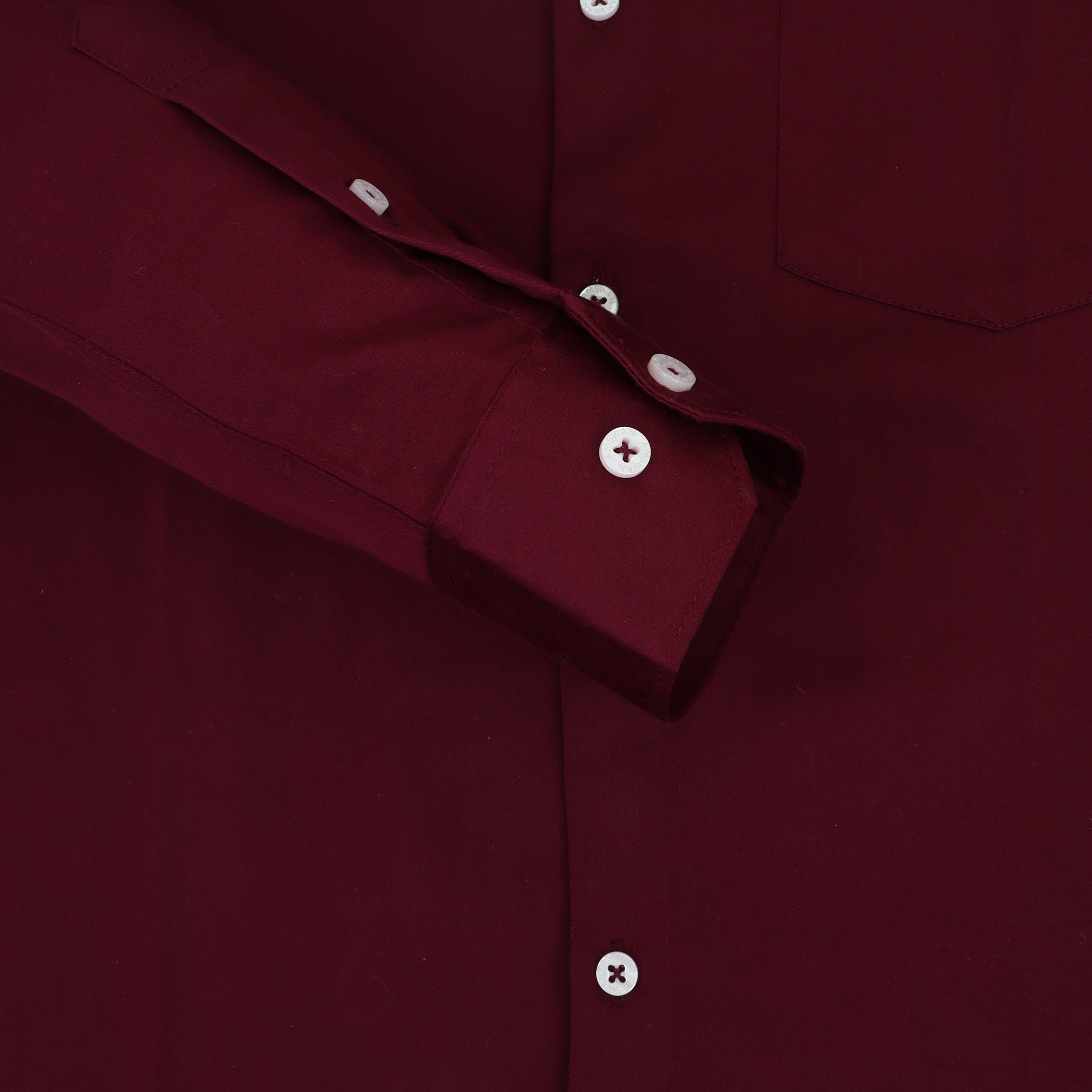 Premium Cotton Lycra Satin Maroon Shirt