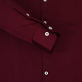 Premium Cotton Lycra Satin Maroon Shirt