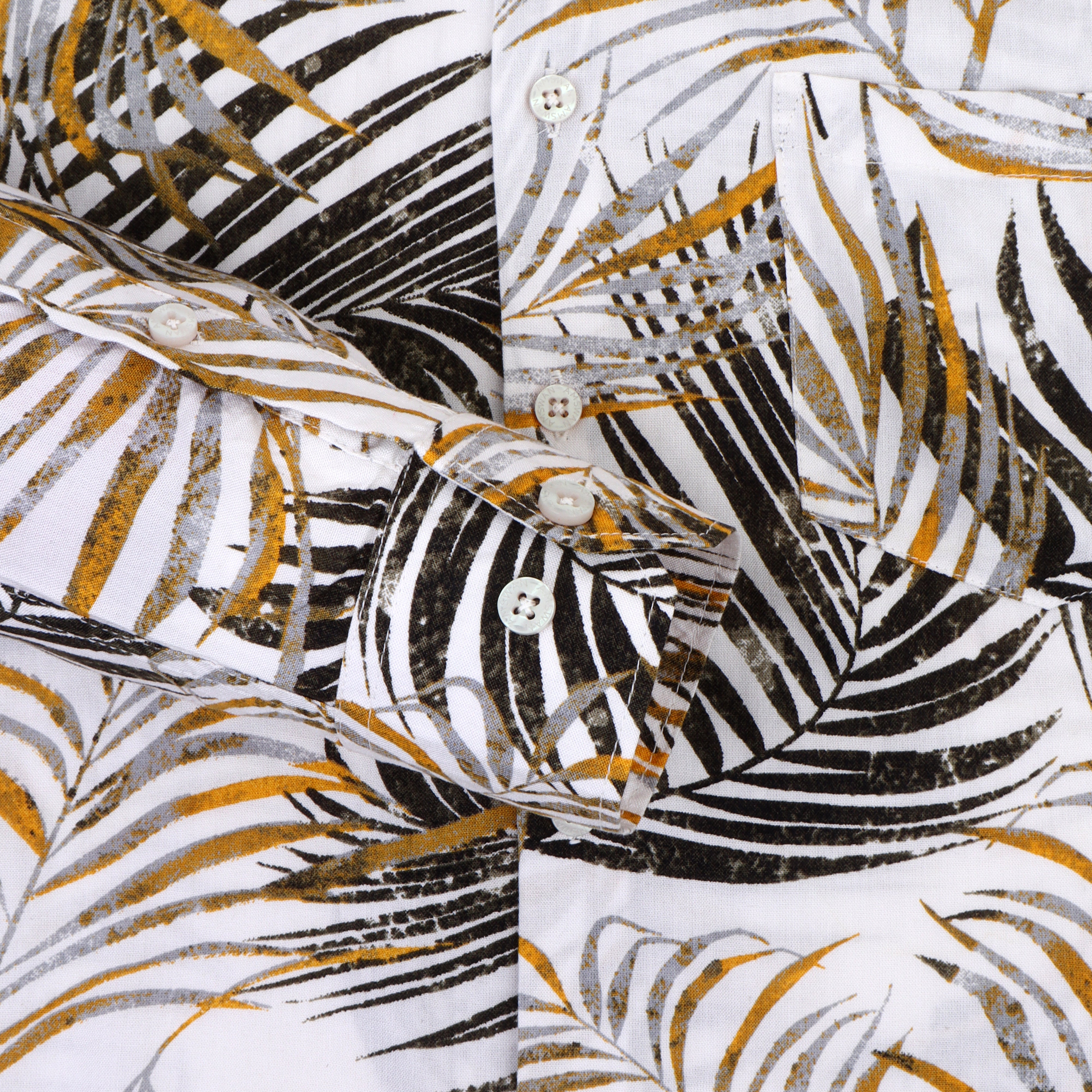 Men'S Botanical Print Premium Rayon Shirt