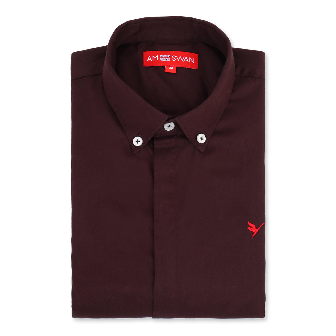 Brown Shirt With Premium Cotton Lycra