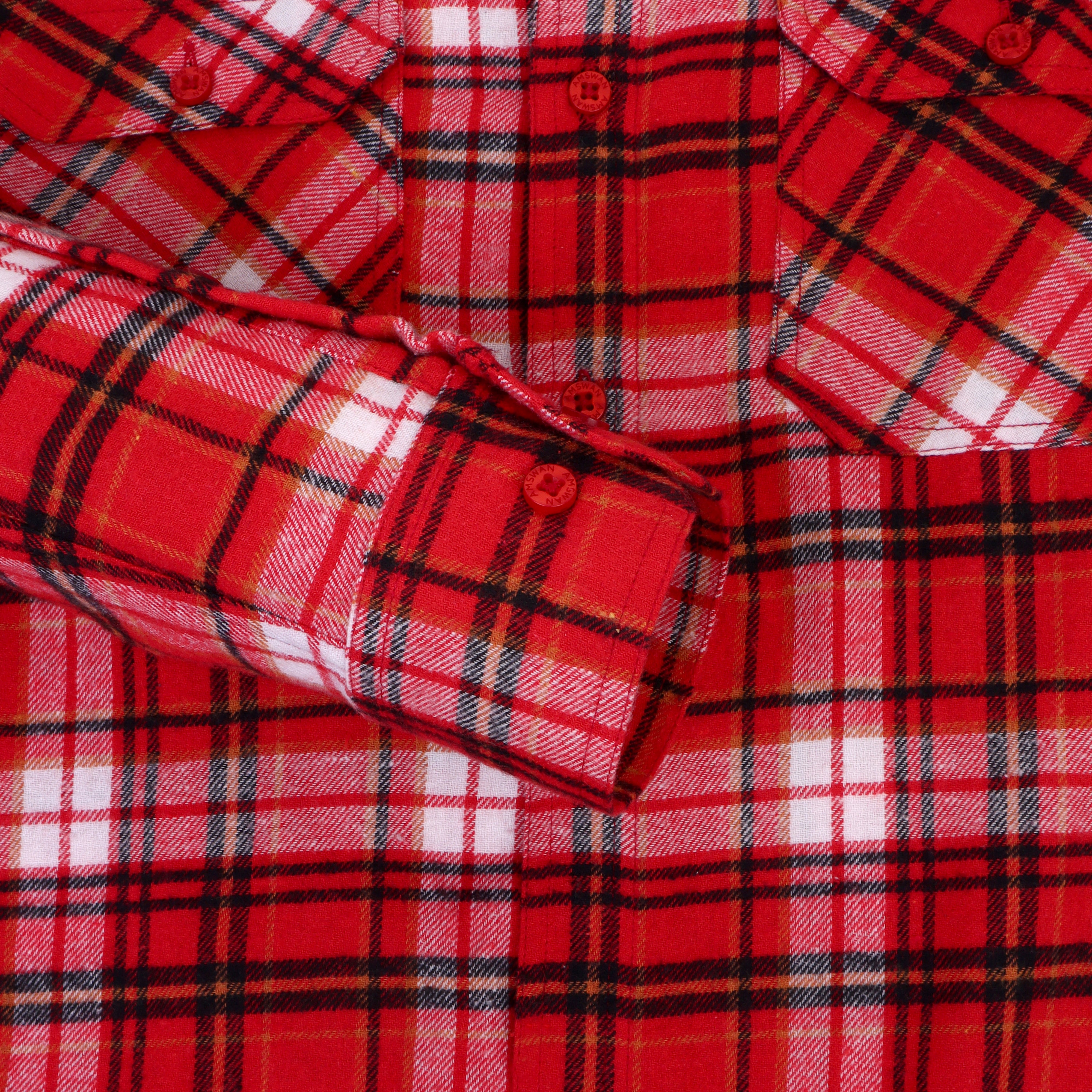 Premium Cotton Red Plaid Flannel Shirt