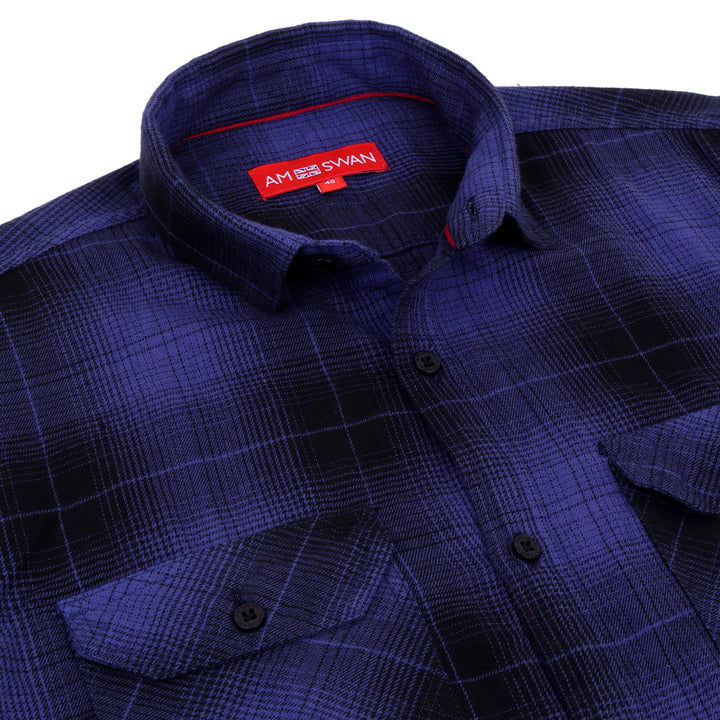 Premium Cotton Flannel Shirt With Plaid Pattern
