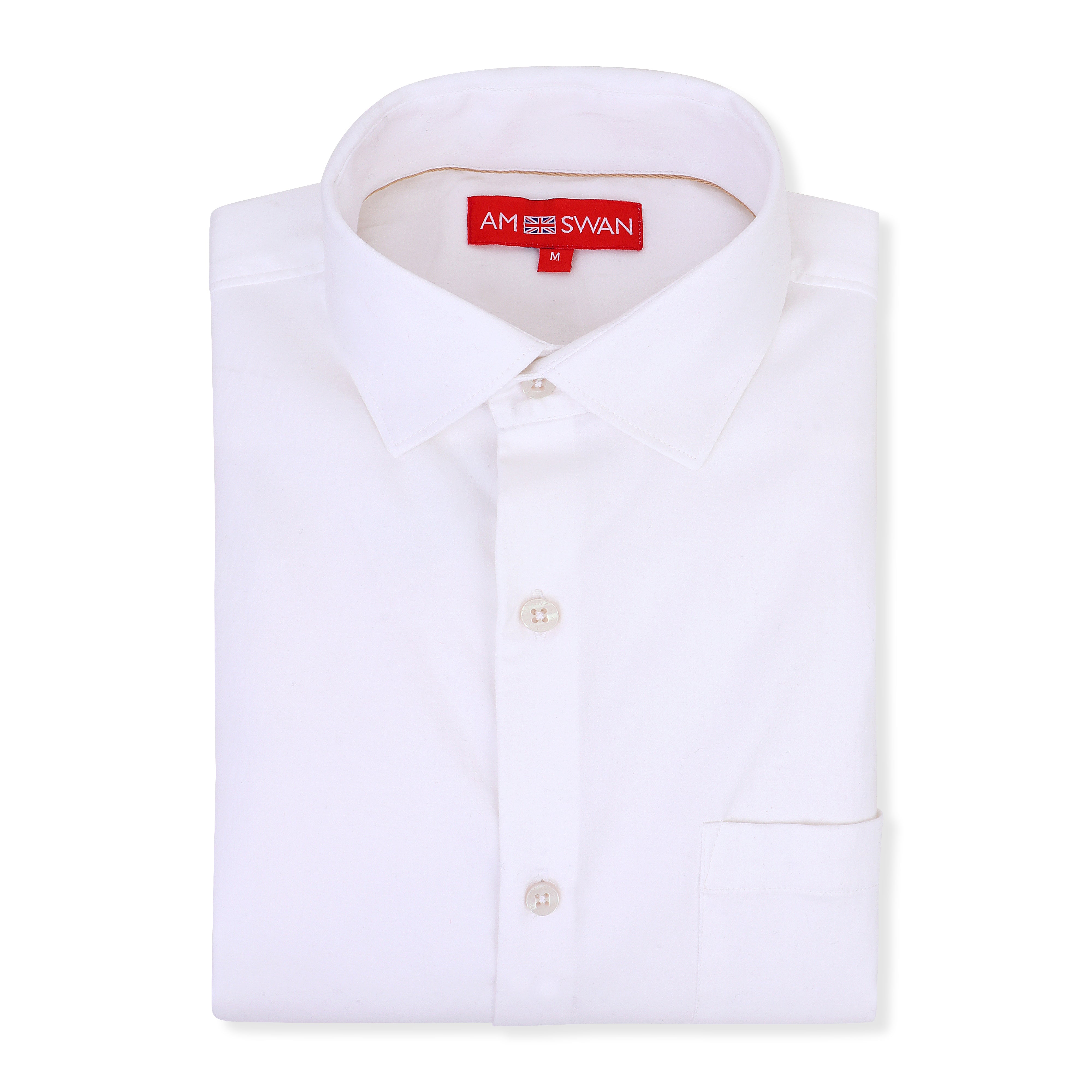 Premium Cotton Lycra Satin White Shirt