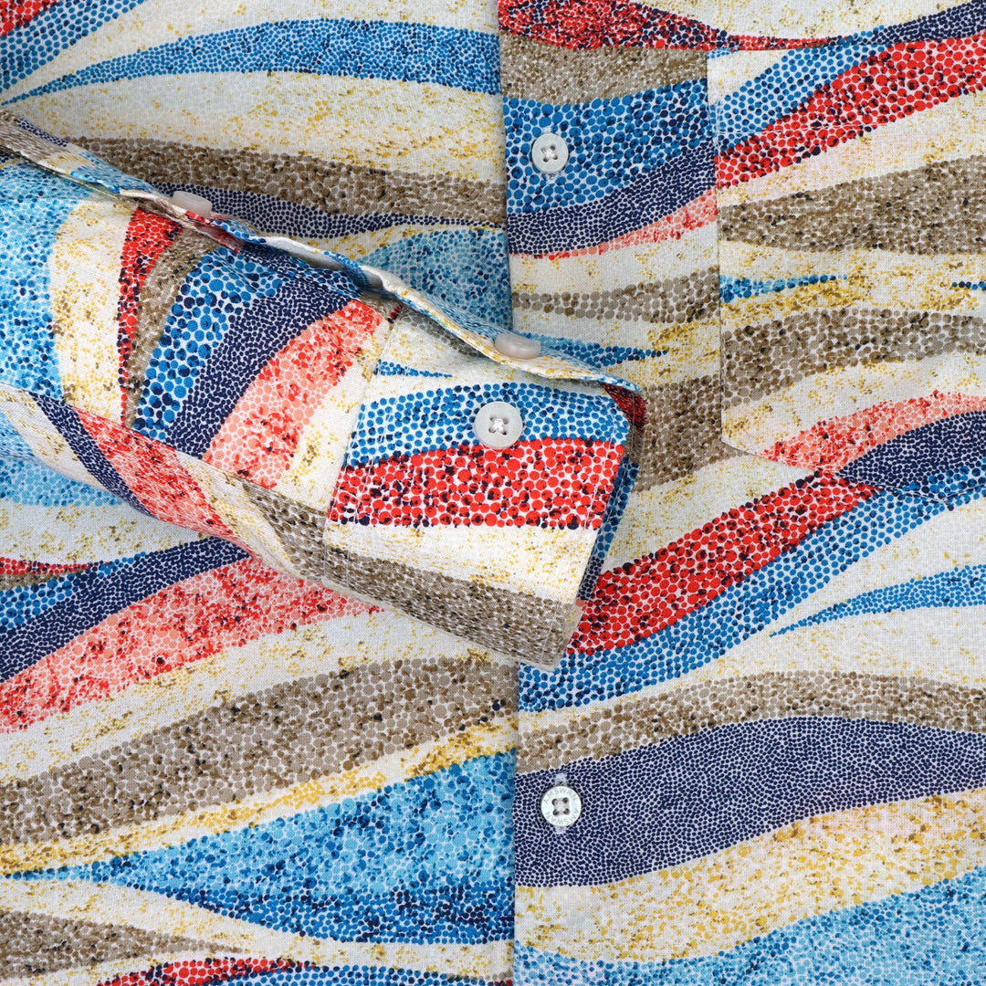 Women'S Premium Rayon Shirt With Self-Design Spread Collar