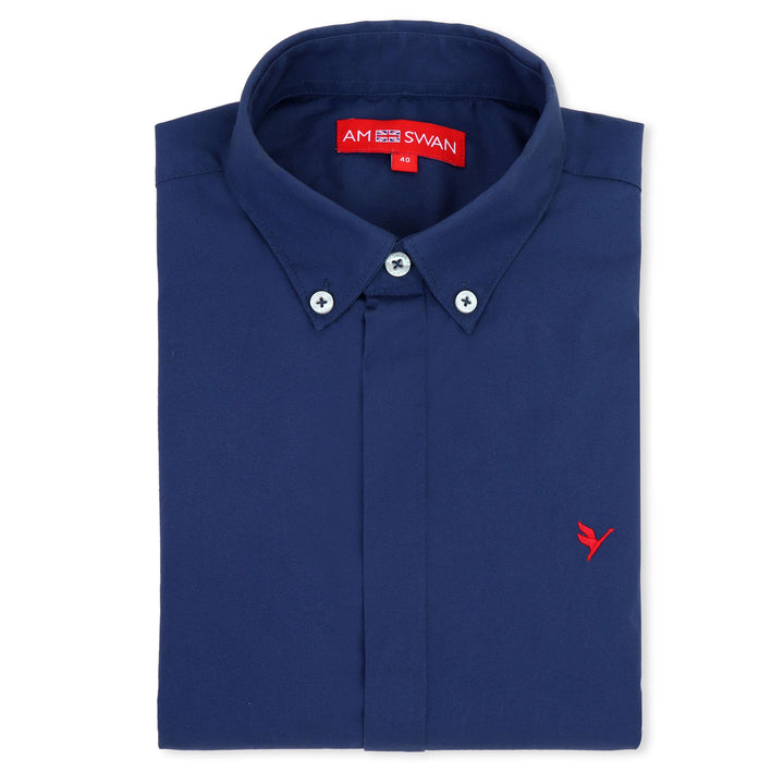 Navy Shirt With Premium Cotton Lycra