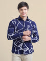 Men'S Premium Rayon Shirt With Abstract Print