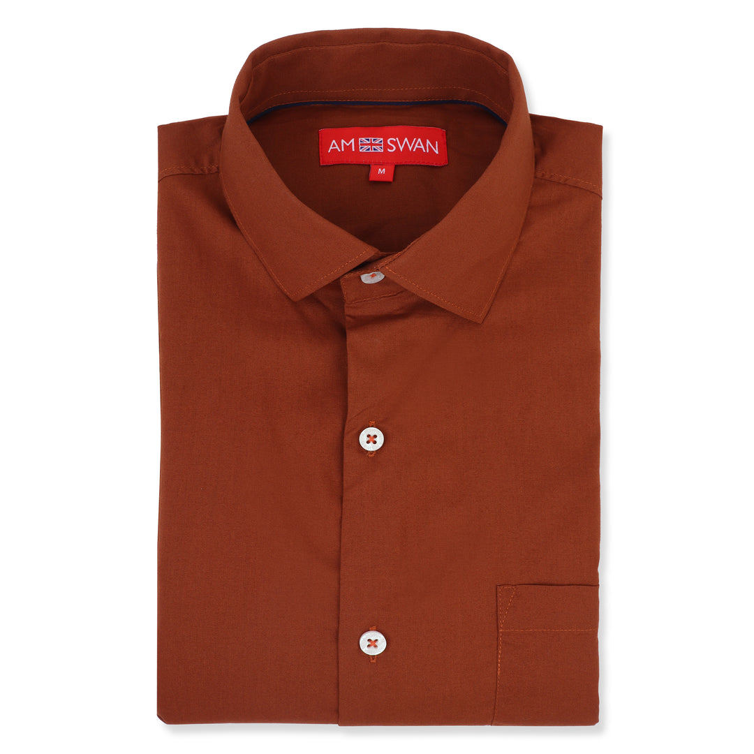 Premium Cotton Lycra Rust Shirt