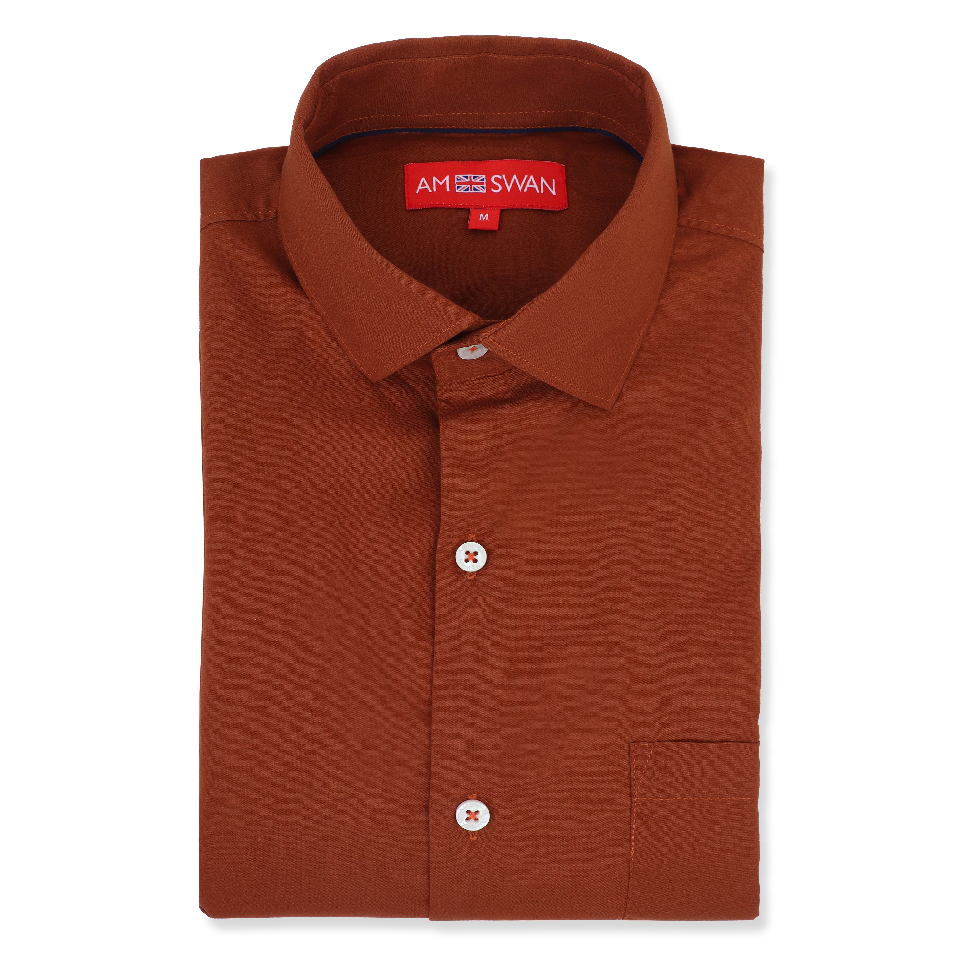 Premium Cotton Lycra Rust Shirt