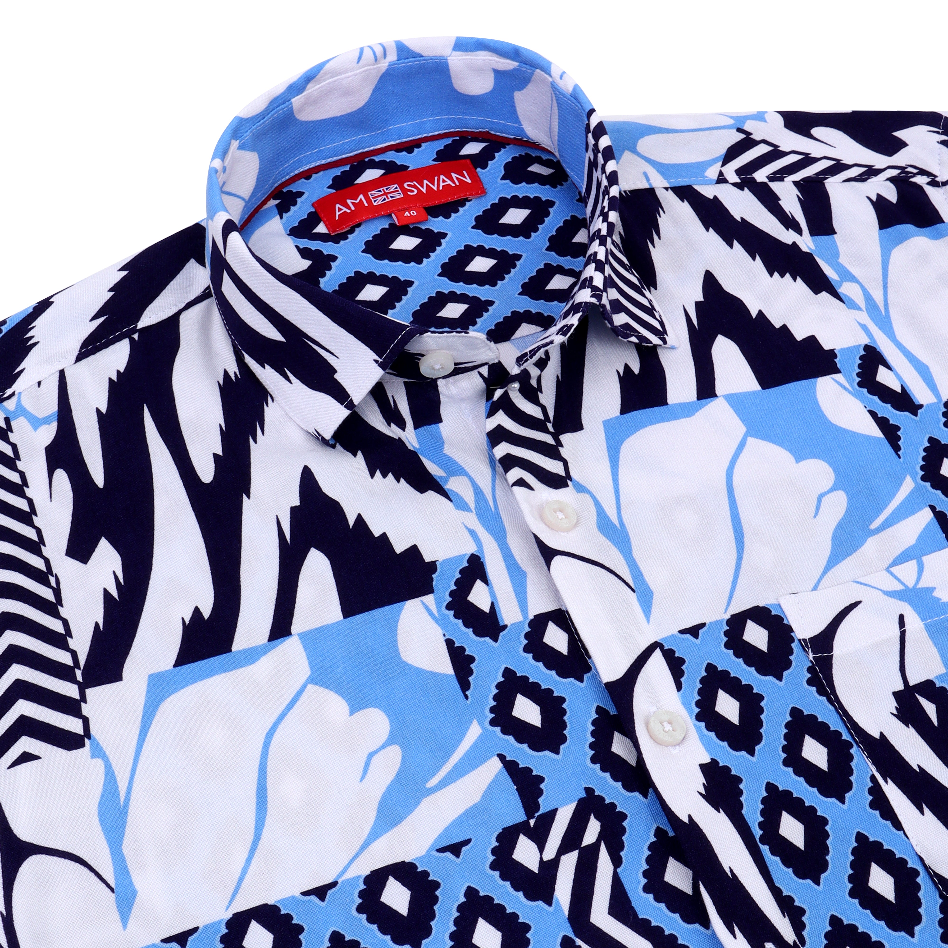 Men'S Premium Rayon Shirt With Tropical Print
