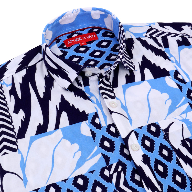 Men'S Premium Rayon Shirt With Tropical Print