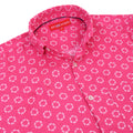 Men'S Premium Rayon Shirt With Pink Block Print