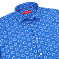 Amswan Men'S Premium Rayon Shirt With Blue Block Print