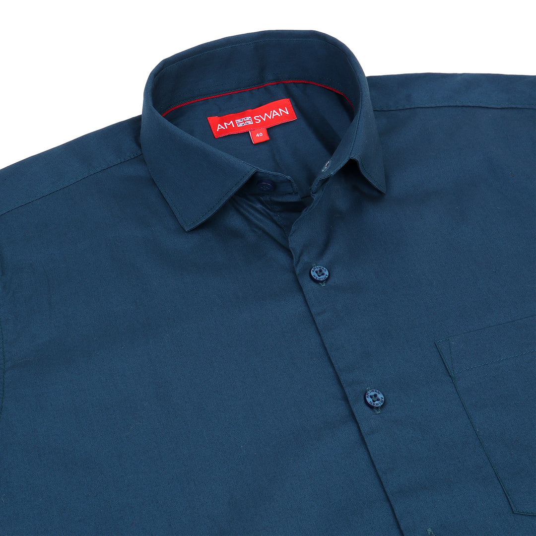 Blue Shirt With Premium Cotton Lycra