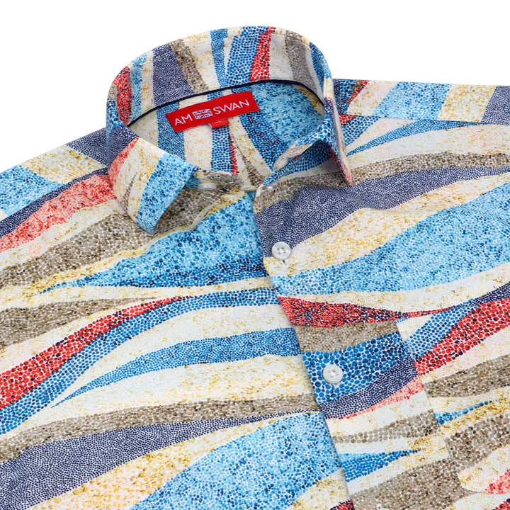 Women'S Premium Rayon Shirt With Self-Design Spread Collar