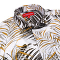 Men'S Botanical Print Premium Rayon Shirt