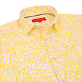 Smart Fit Rayon Shirt With Floral Print In Yellow