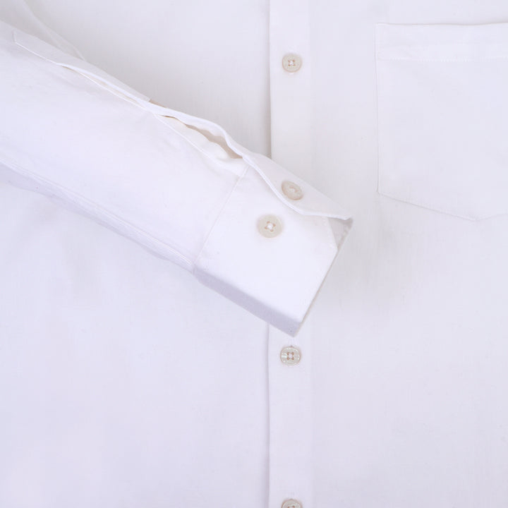 Premium Cotton Lycra Satin White Shirt