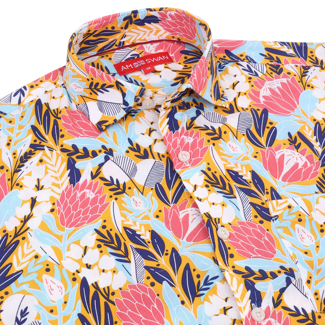 Women'S Floral Print Premium Rayon Shirt